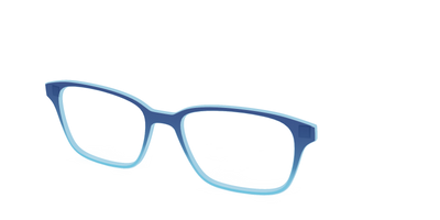 The Indigo to Sky Blue Gradient Crystal - Angle Top Thumbnail - Pair Eyewear