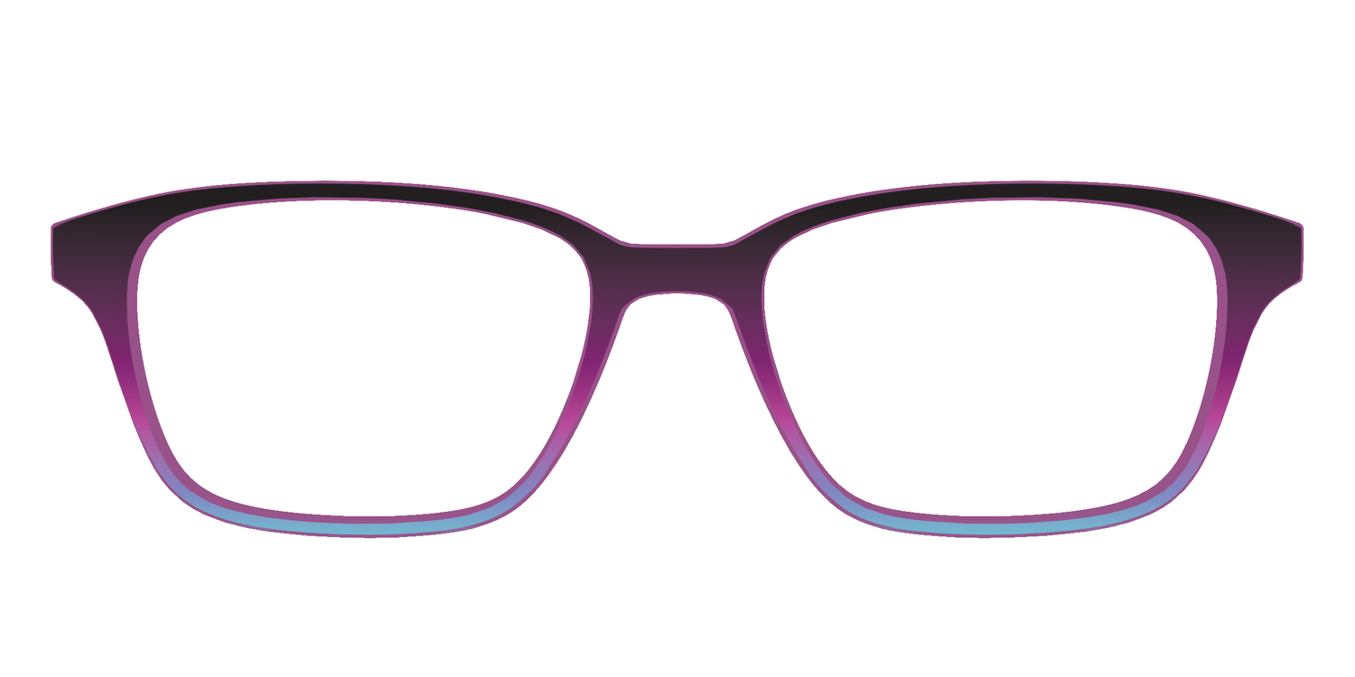 The Licorice to Seafoam Gradient - Front Top Image - Pair Eyewear