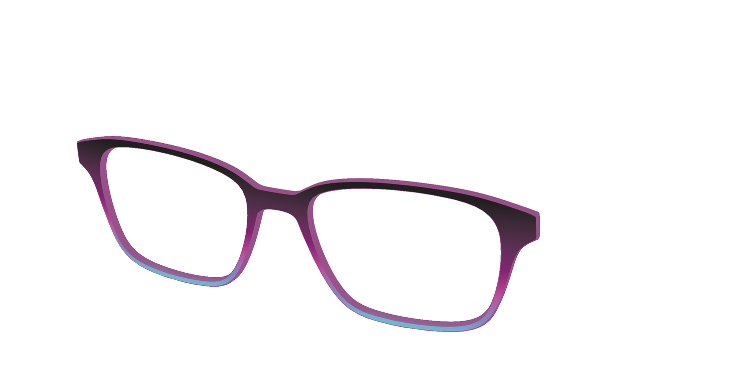 The Licorice to Seafoam Gradient - Angle Top Image - Pair Eyewear