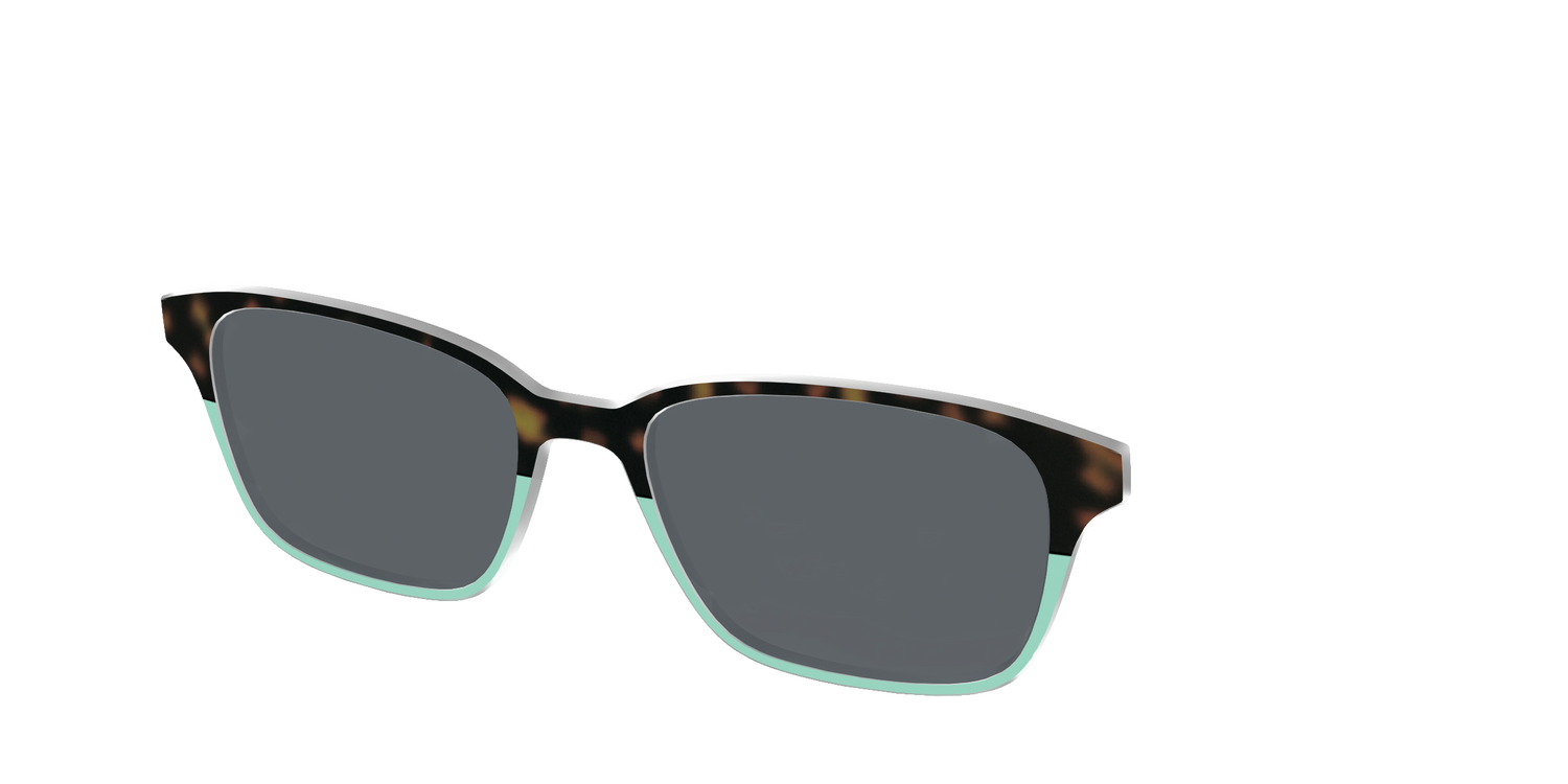 The Polarized Matcha Split Sun Top - Angle Top Image - Pair Eyewear