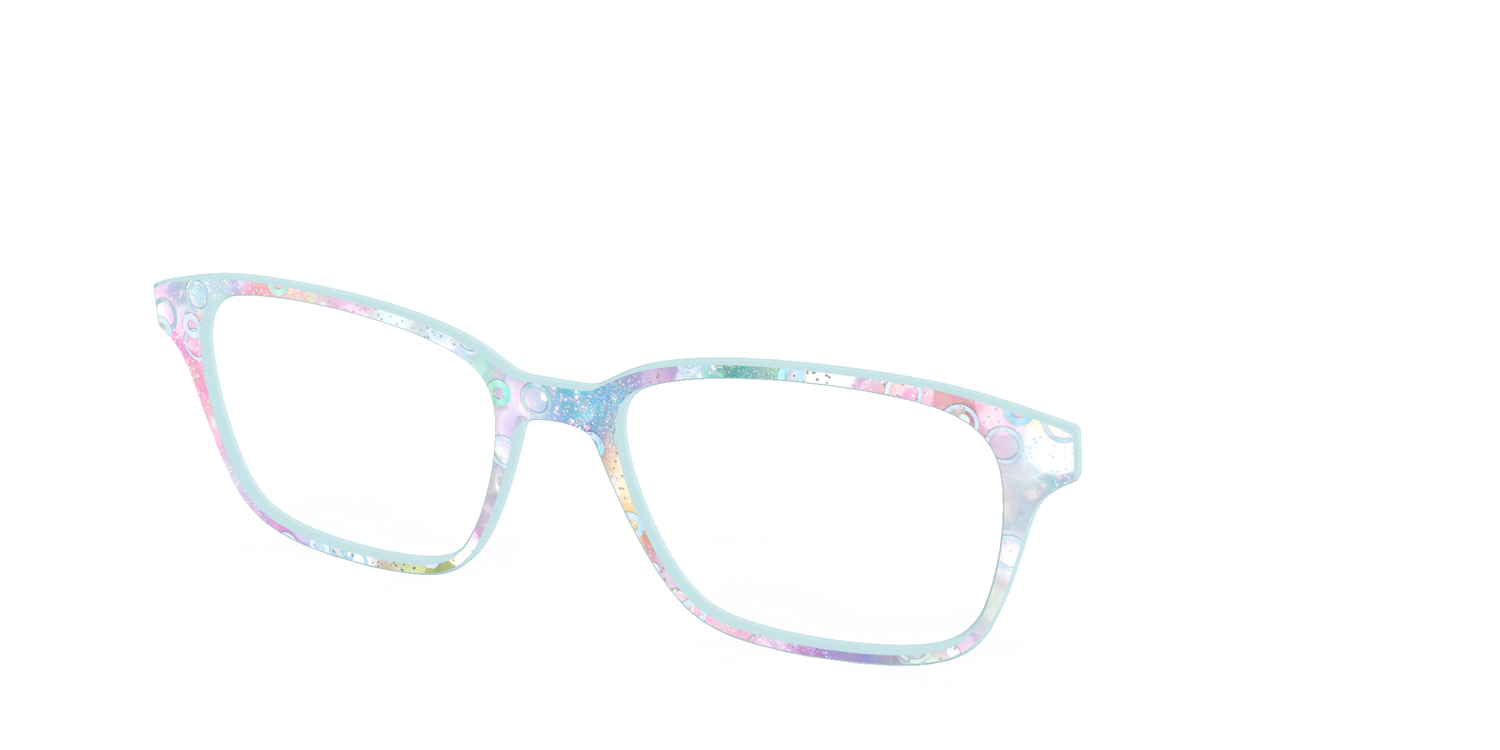 The Mermaid Bokeh with Bubble Glitter - Angle Top Image - Pair Eyewear