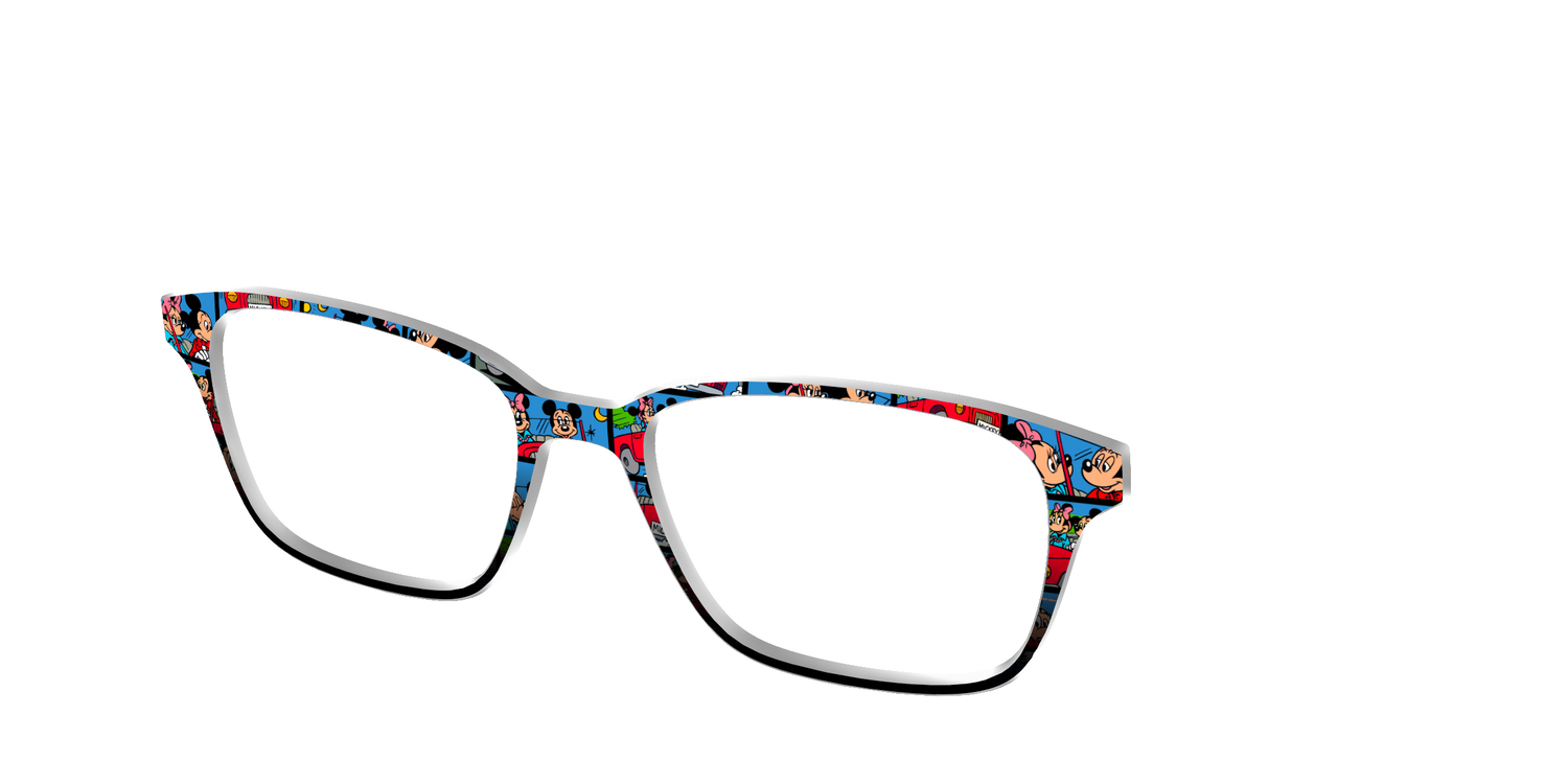 The Mickey & Minnie Comic Split - Angle Top Image - Pair Eyewear