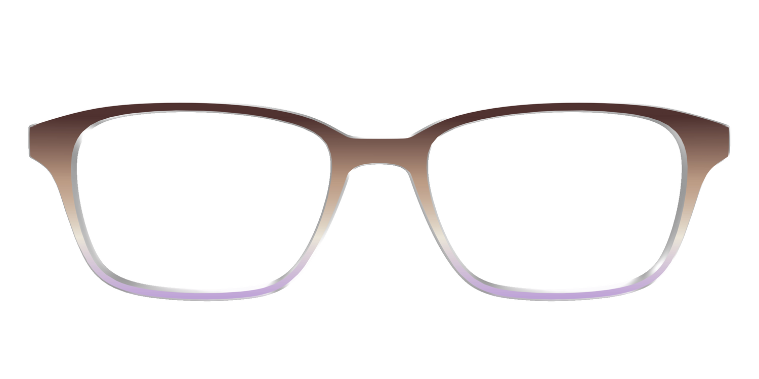 The Mocha to Light Lavender Gradient - Front Top Image - Pair Eyewear