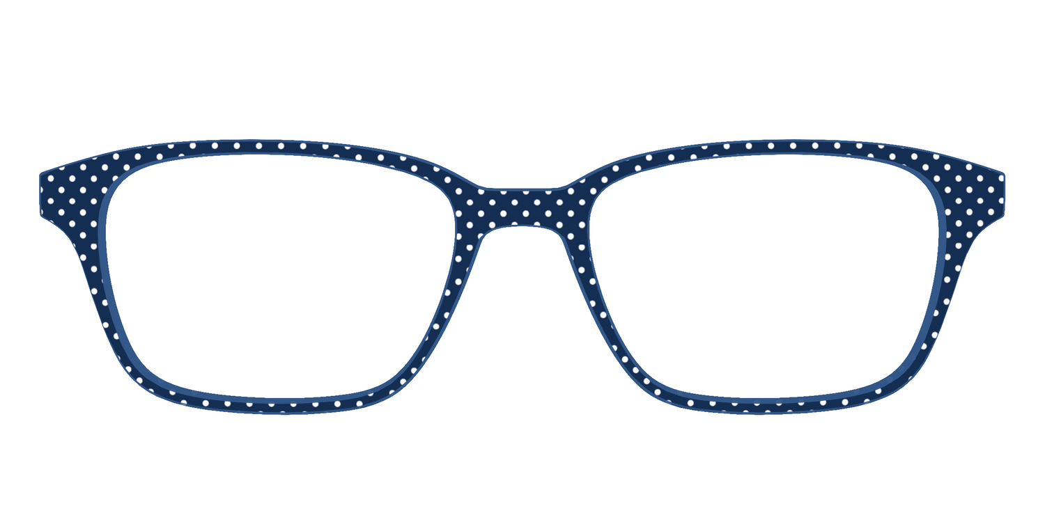 The Navy Pin Dot - Front Top Image - Pair Eyewear