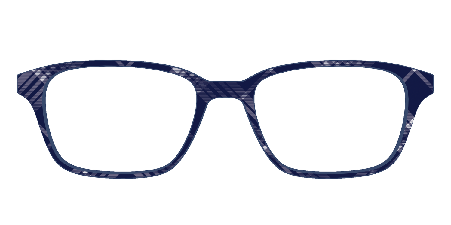 The Navy Twill Plaid - Front Top Image - Pair Eyewear