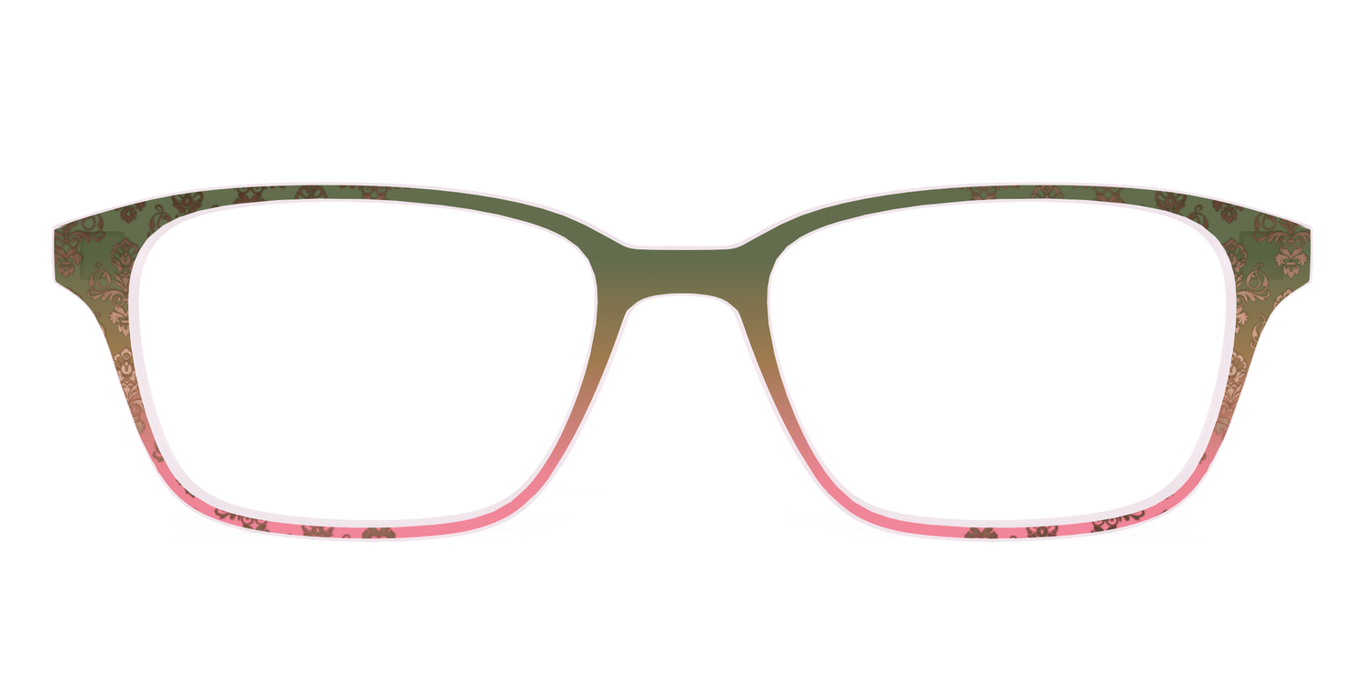 The Olive to Rose Trellis with Champagne Foil - Front Top Image - Pair Eyewear