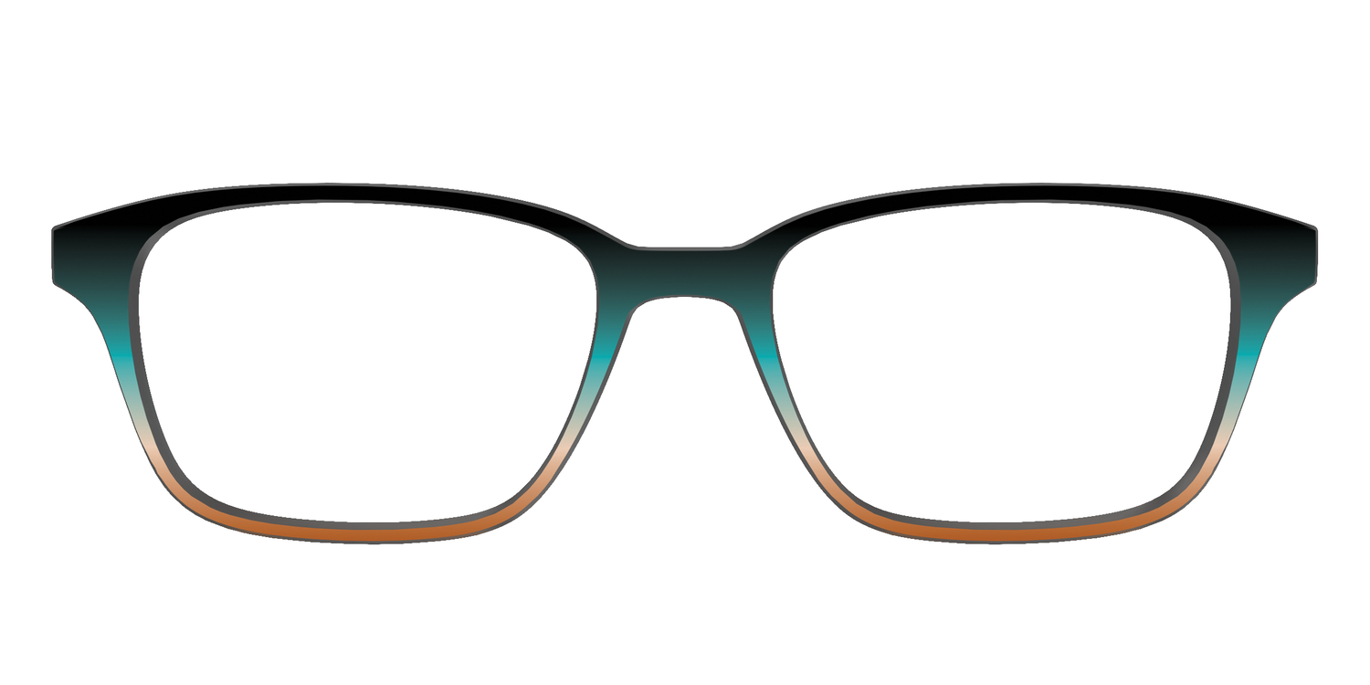 The Onyx to Rust Gradient - Front Top Image - Pair Eyewear