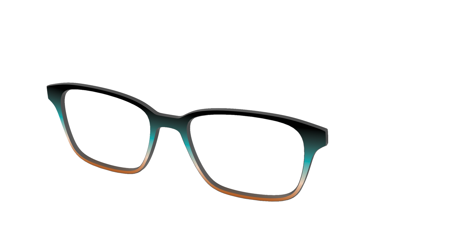 The Onyx to Rust Gradient - Angle Top Image - Pair Eyewear