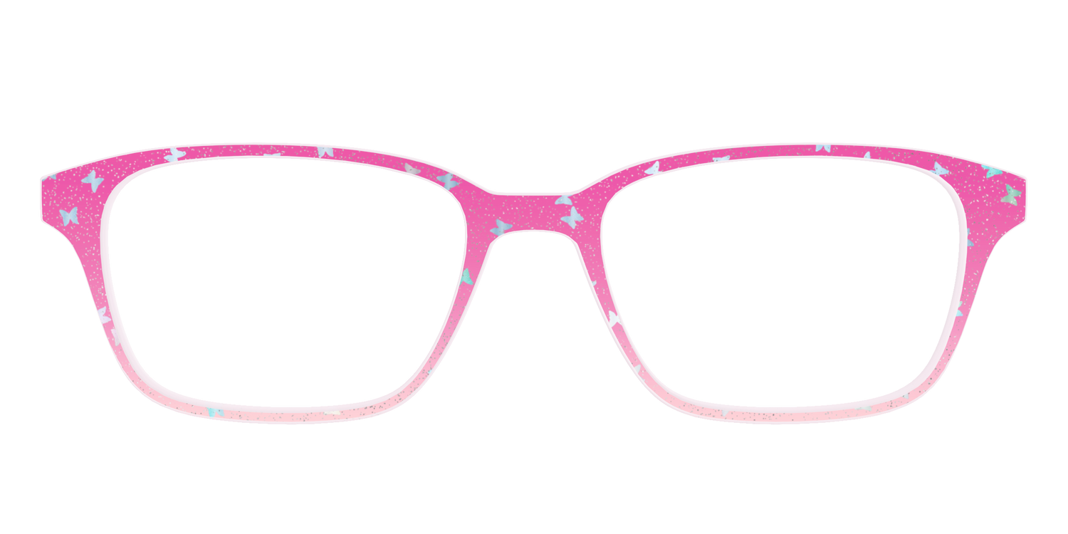 The Pink Butterfly Sparkle Crystal - Front Top Image - Pair Eyewear