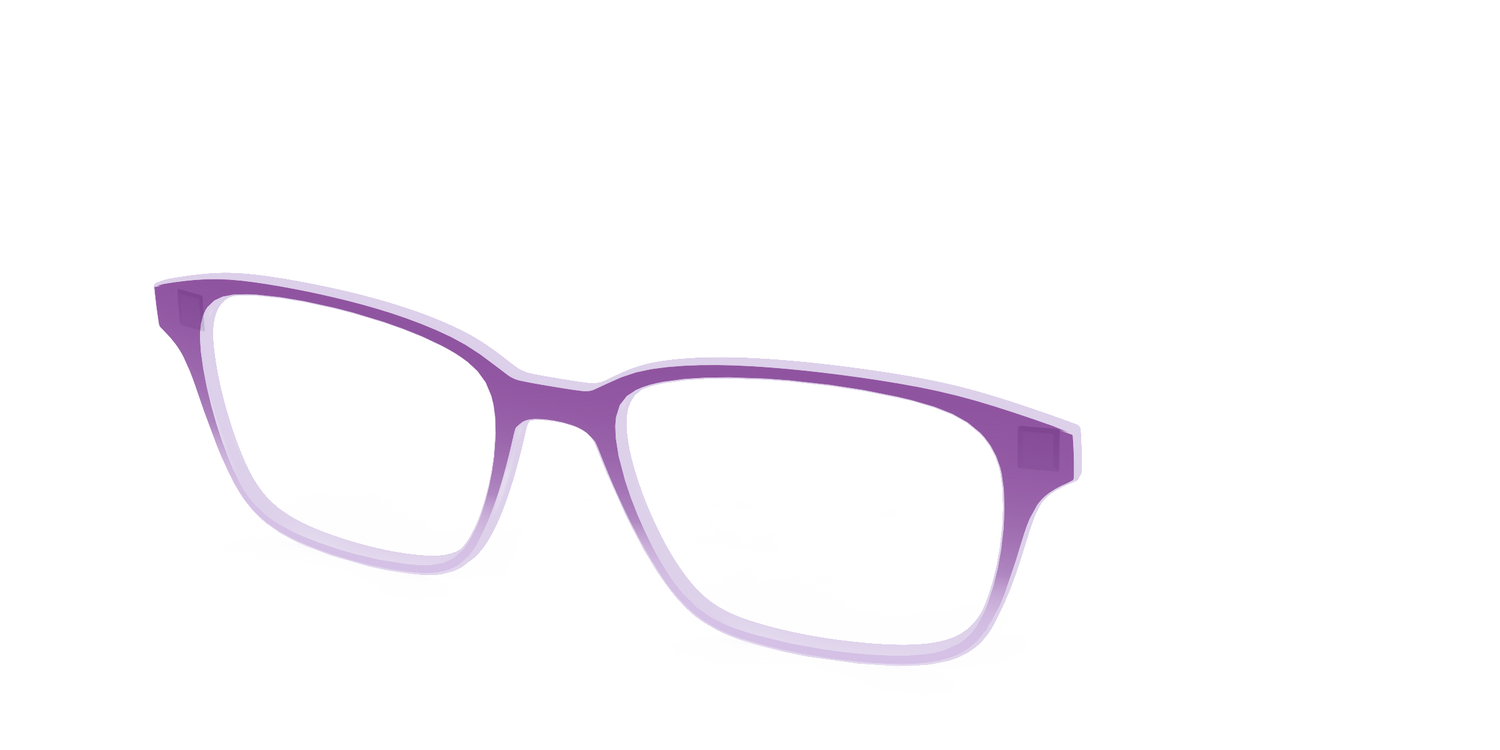 The Plum to Lilac Gradient Crystal - Angle Top Image - Pair Eyewear