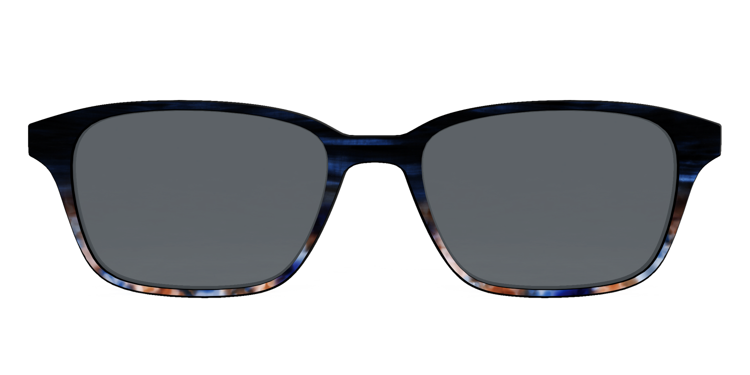 The Polarized Blue Horn Tortoise Sun Top - Front Top Image - Pair Eyewear