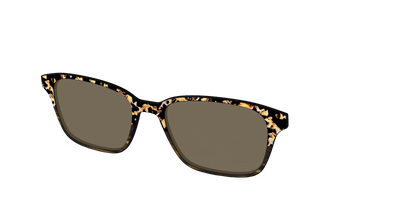 The Polarized Caramel Tortoise Horn Split Sun Top - Angle Top Thumbnail - Pair Eyewear