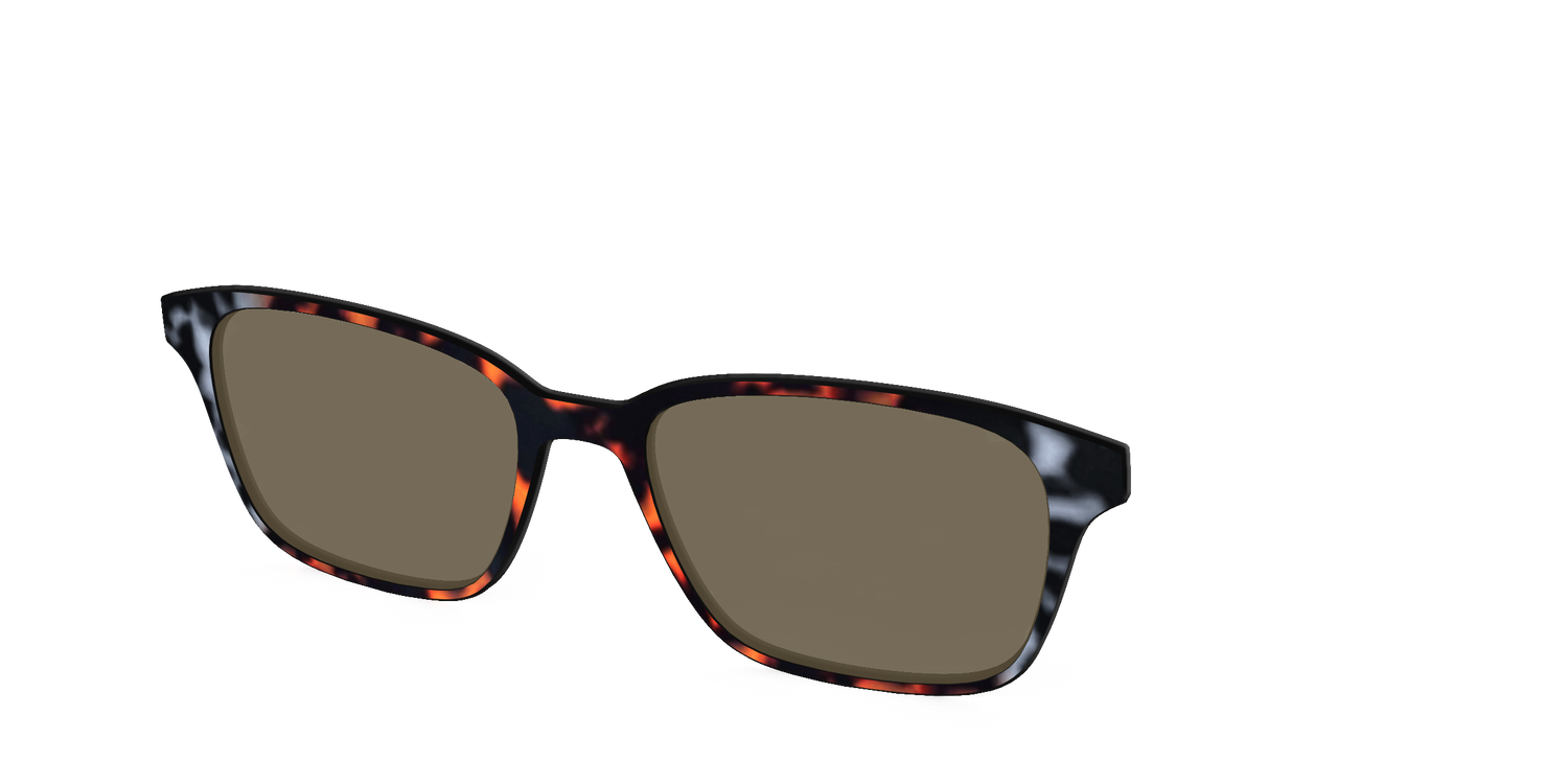 The Polarized Gray & Amber Tortoise Sun Top - Angle Top Image - Pair Eyewear