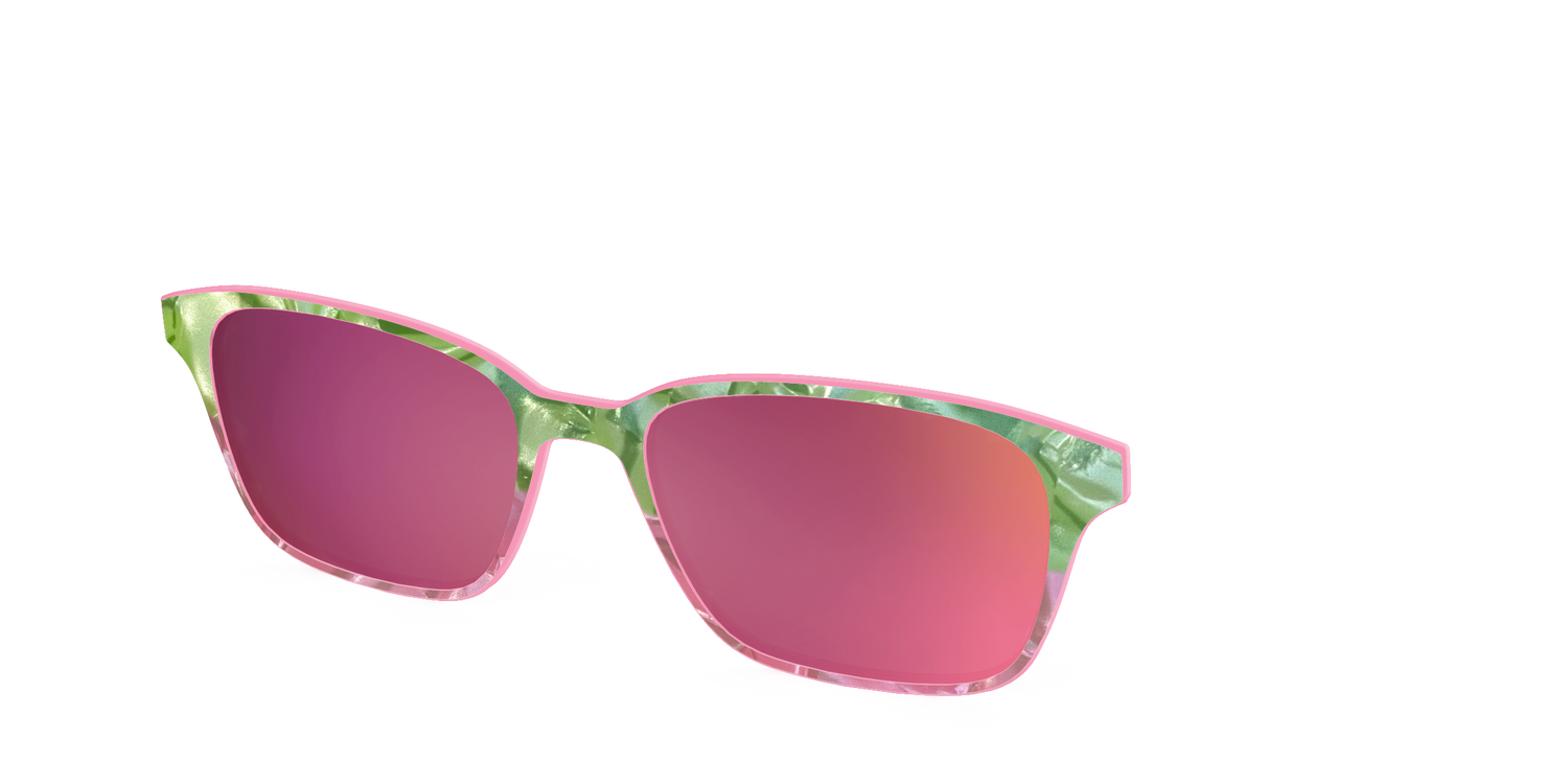 The Polarized Kiwi & Guava Pearl Sun Top - Angle Top Image - Pair Eyewear