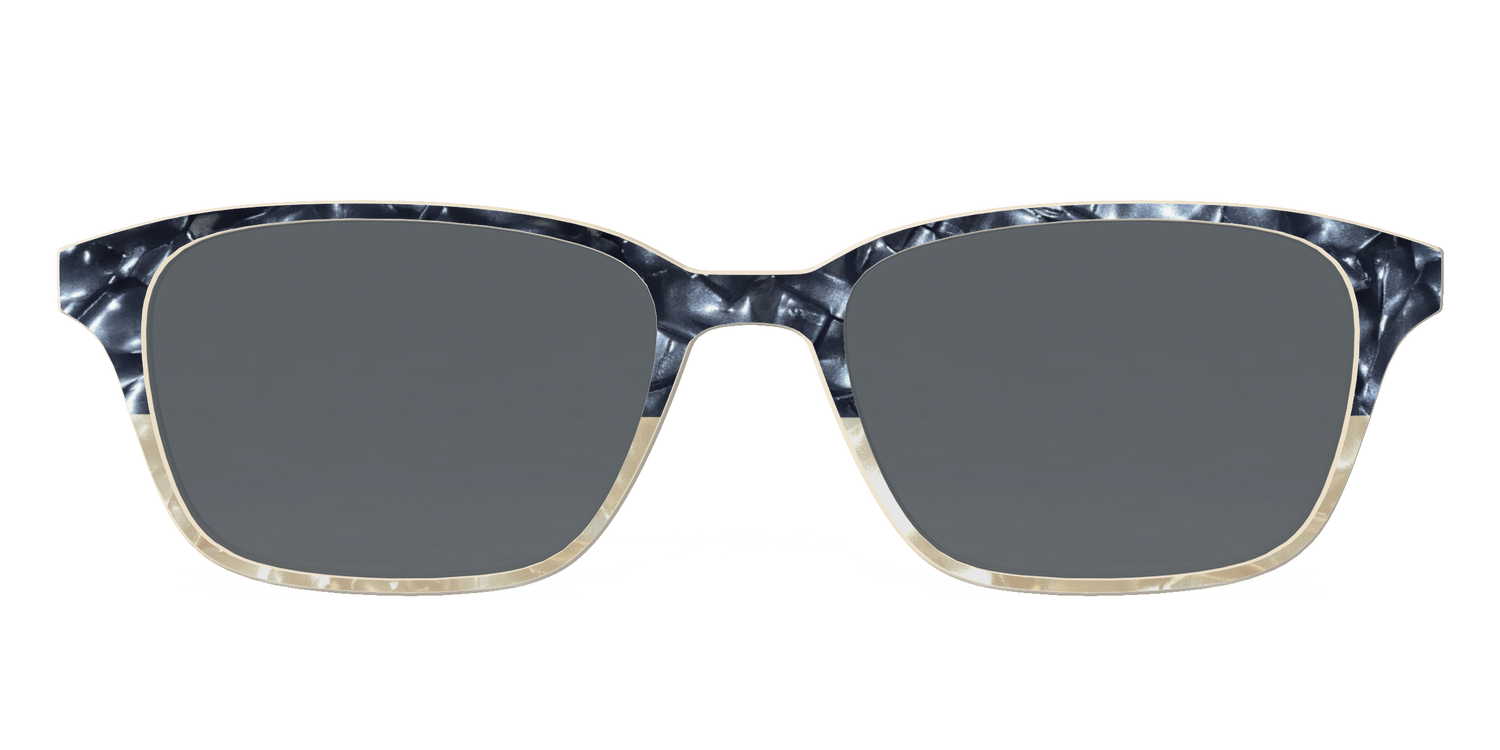 The Polarized Navy to Taupe Pearl Split Sun Top - Front Top Image - Pair Eyewear