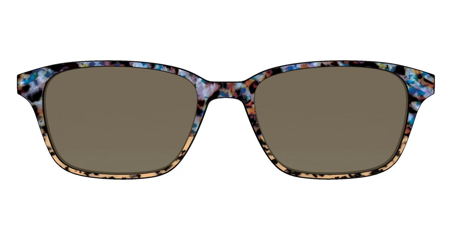The Polarized Oasis Tortoise Split Sun Top - Front Top Image - Pair Eyewear