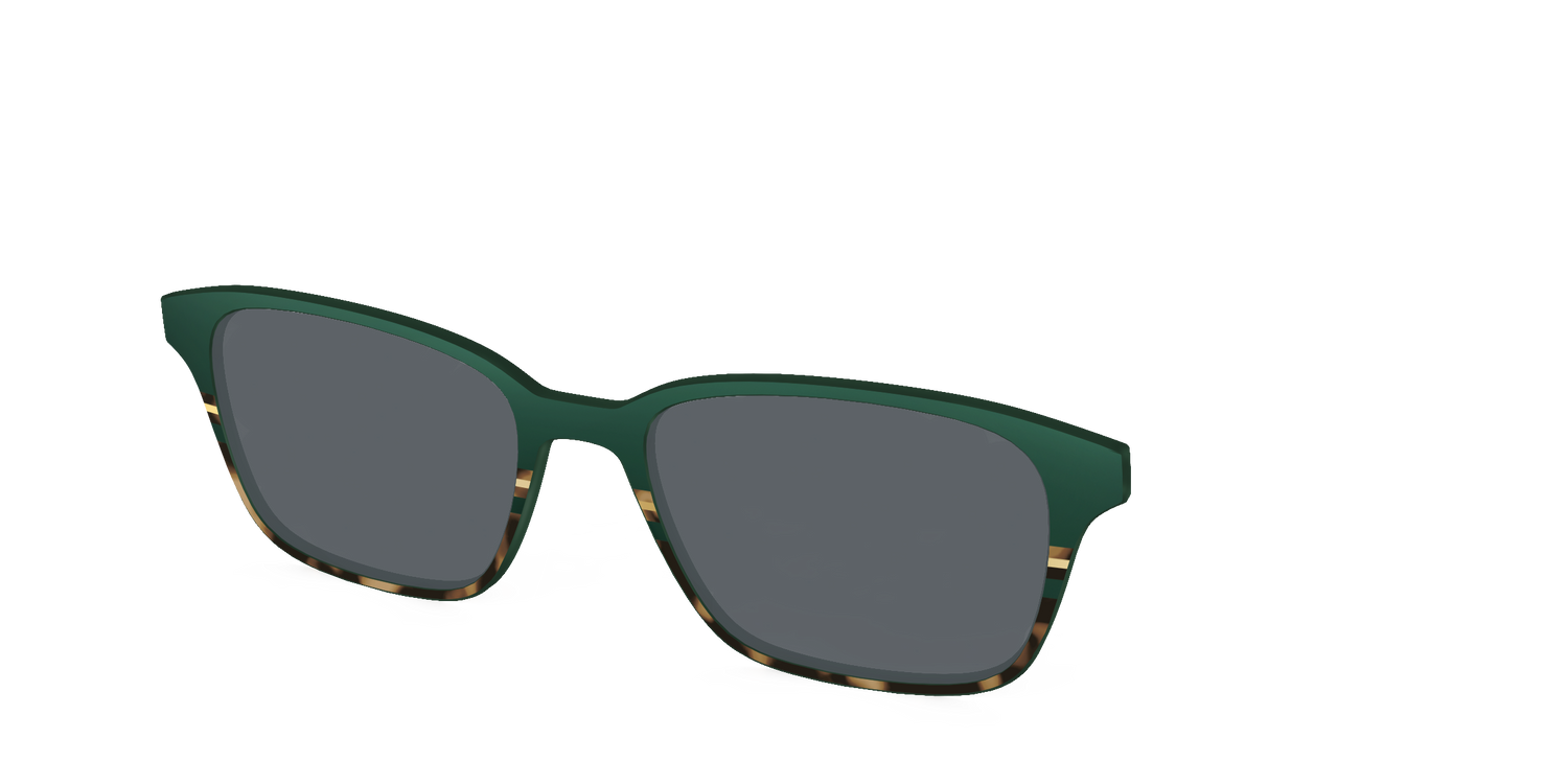 The Polarized Spruce Tortoise Sun Top - Angle Top Image - Pair Eyewear