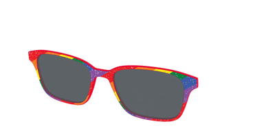 The Polarized Traditional Pride Flag Glitter Sun Top - Angle Top Thumbnail - Pair Eyewear