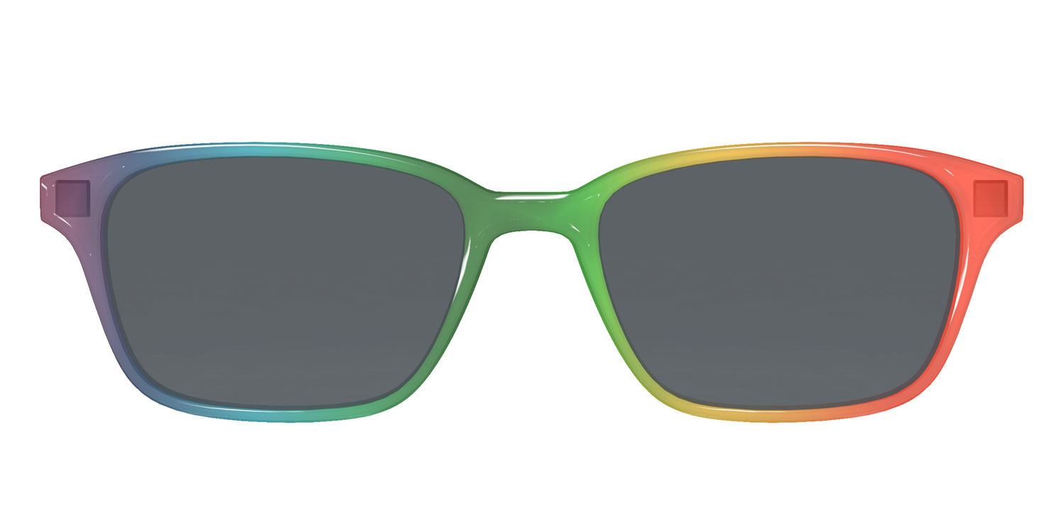 The Polarized Rainbow Gradient Sun Top - Front Top Image - Pair Eyewear
