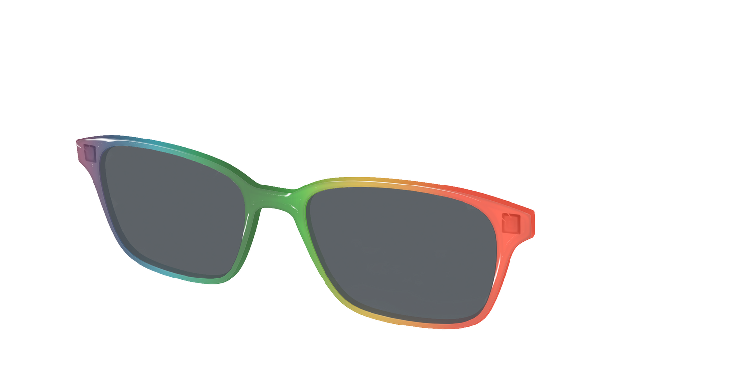 The Polarized Rainbow Gradient Sun Top - Angle Top Image - Pair Eyewear