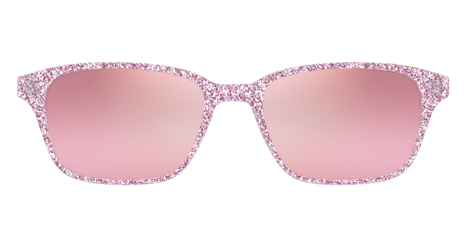 The Polarized Rose Gold Sparkle Sun Top - Front Top Image - Pair Eyewear