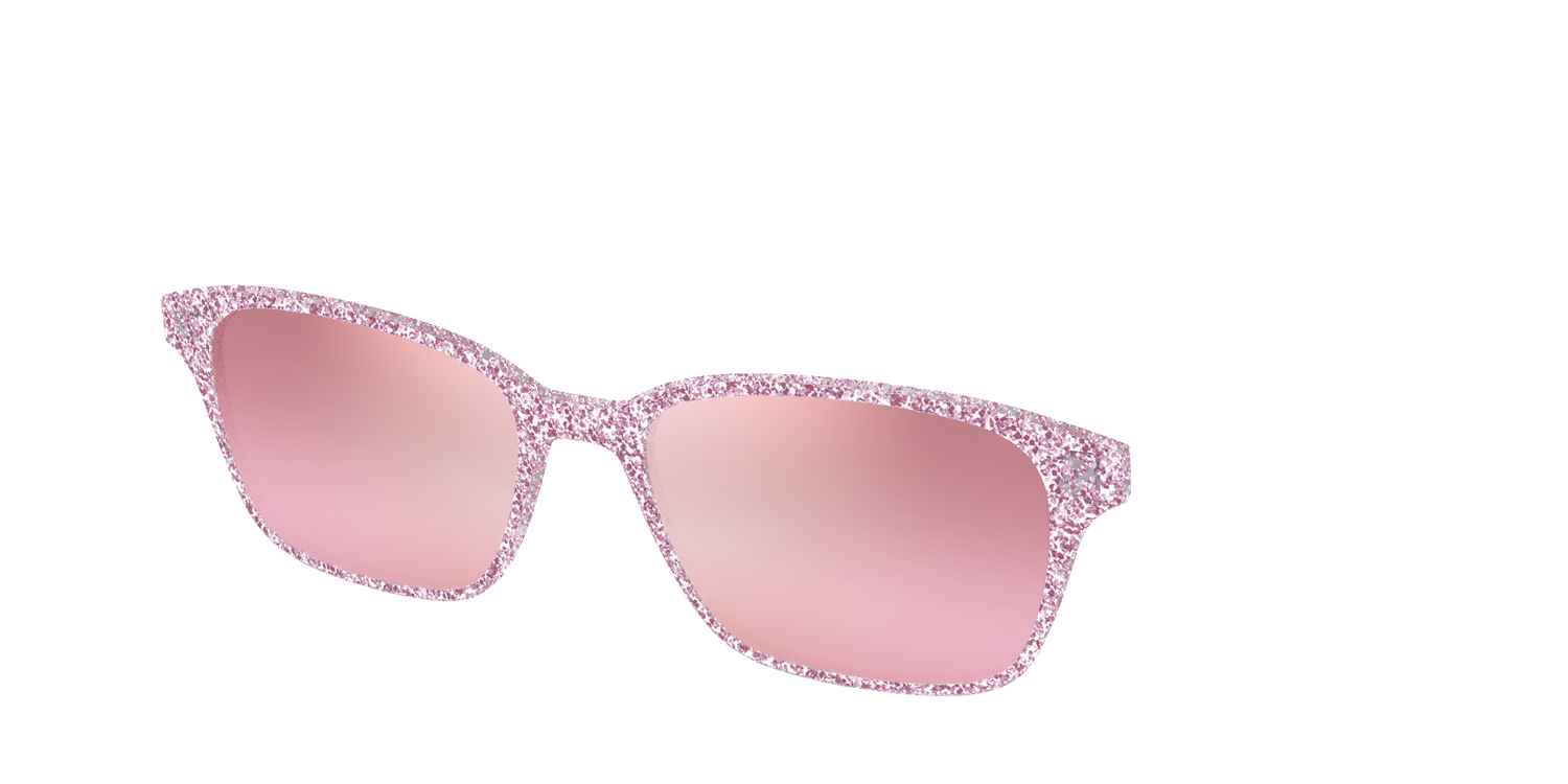 The Polarized Rose Gold Sparkle Sun Top - Angle Top Image - Pair Eyewear