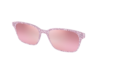 The Polarized Rose Gold Sparkle Sun Top - Angle Top Thumbnail - Pair Eyewear