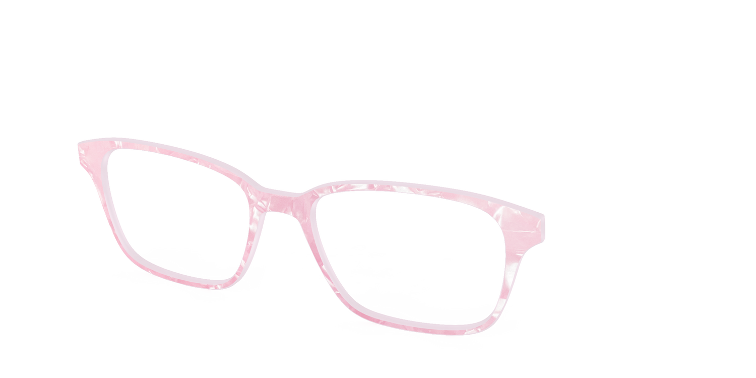 The Rose Quartz Pearl Marble - Angle Top Image - Pair Eyewear