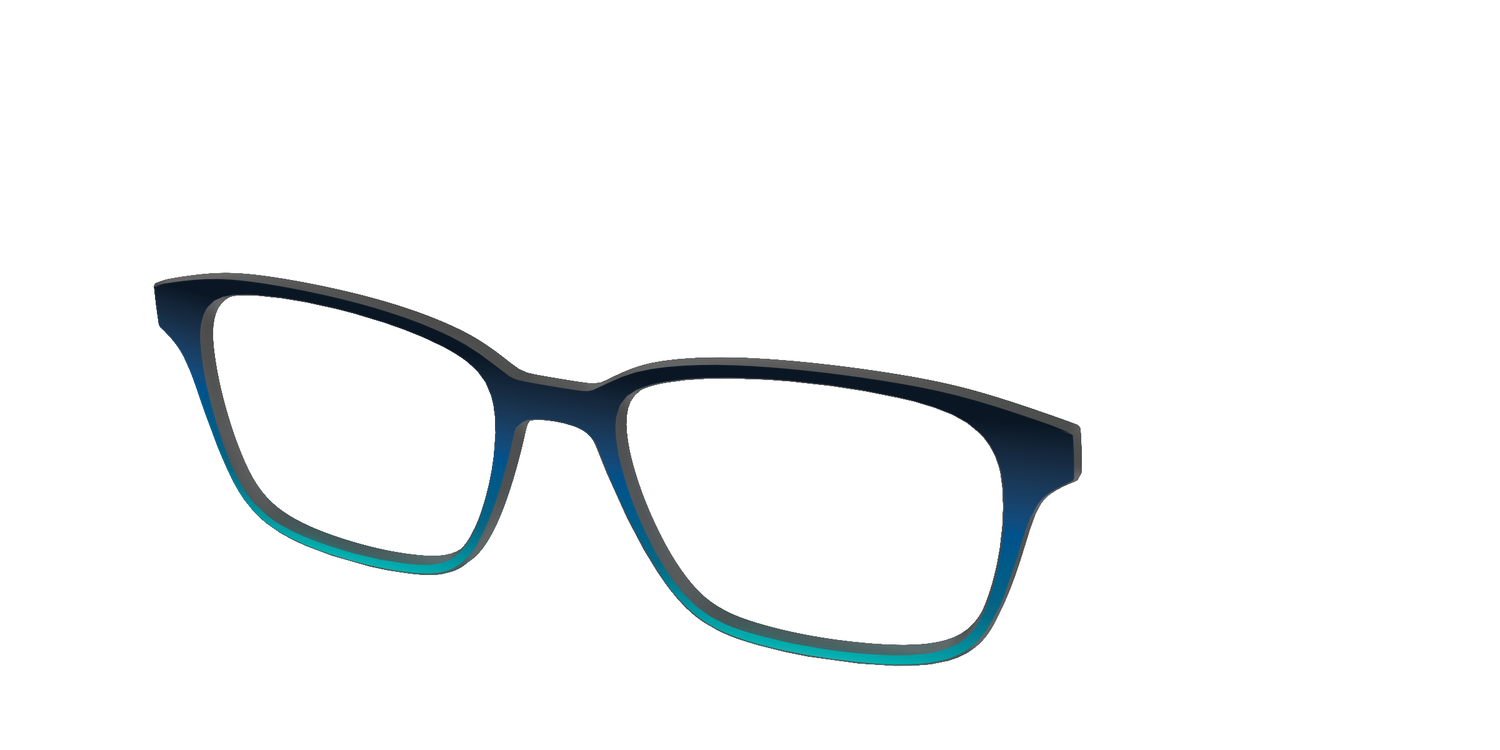 The Royal Blue to Seafoam Gradient - Angle Top Image - Pair Eyewear