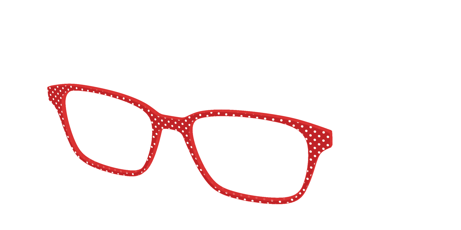 The Ruby Pin Dot - Angle Top Image - Pair Eyewear