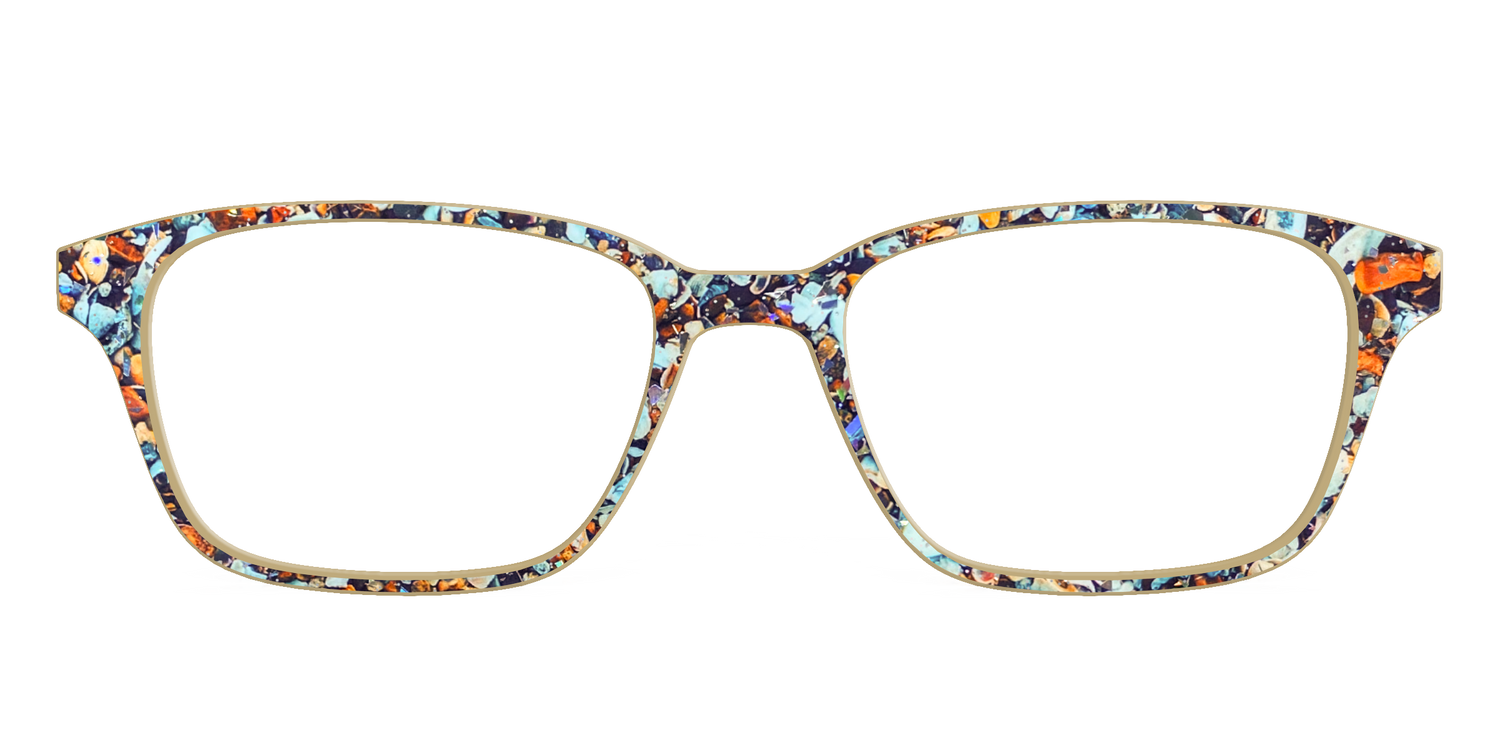 The Seashell Tortoise with Holographic Glitter - Front Top Image - Pair Eyewear