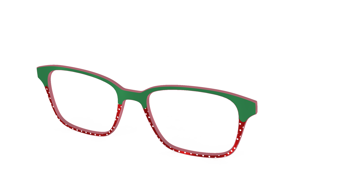 The Shimmer Strawberry - Angle Top Image - Pair Eyewear