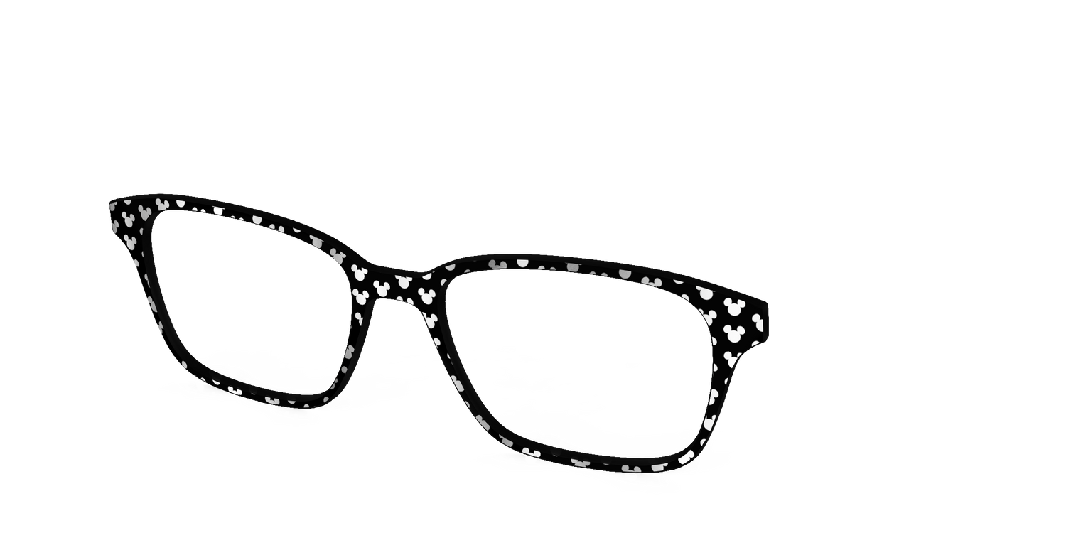 The Silver Foil Mickey - Angle Top Image - Pair Eyewear