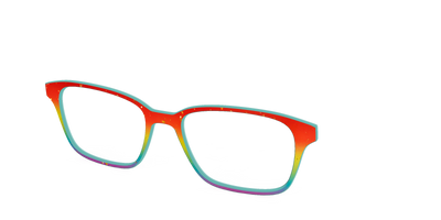 The Spectrum Gradient with Gold Flakes - Angle Top Thumbnail - Pair Eyewear