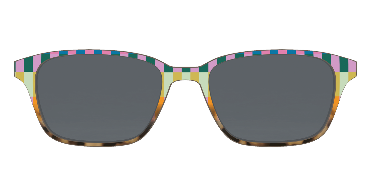 The Polarized Summer Stripes Tortoise Sun Top - Front Top Image - Pair Eyewear