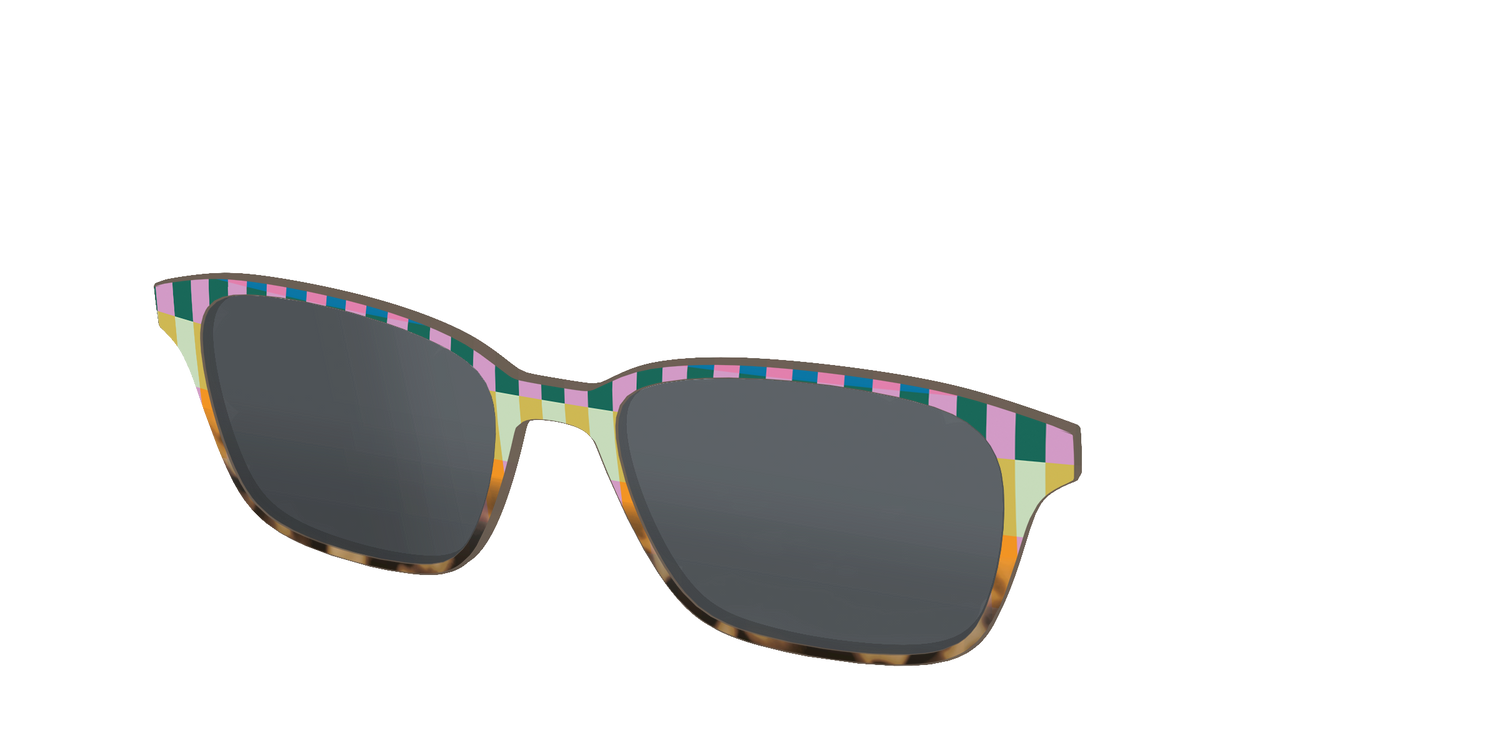 The Polarized Summer Stripes Tortoise Sun Top - Angle Top Image - Pair Eyewear