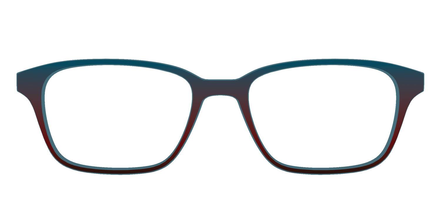 The Teal to Espresso Gradient - Front Top Image - Pair Eyewear