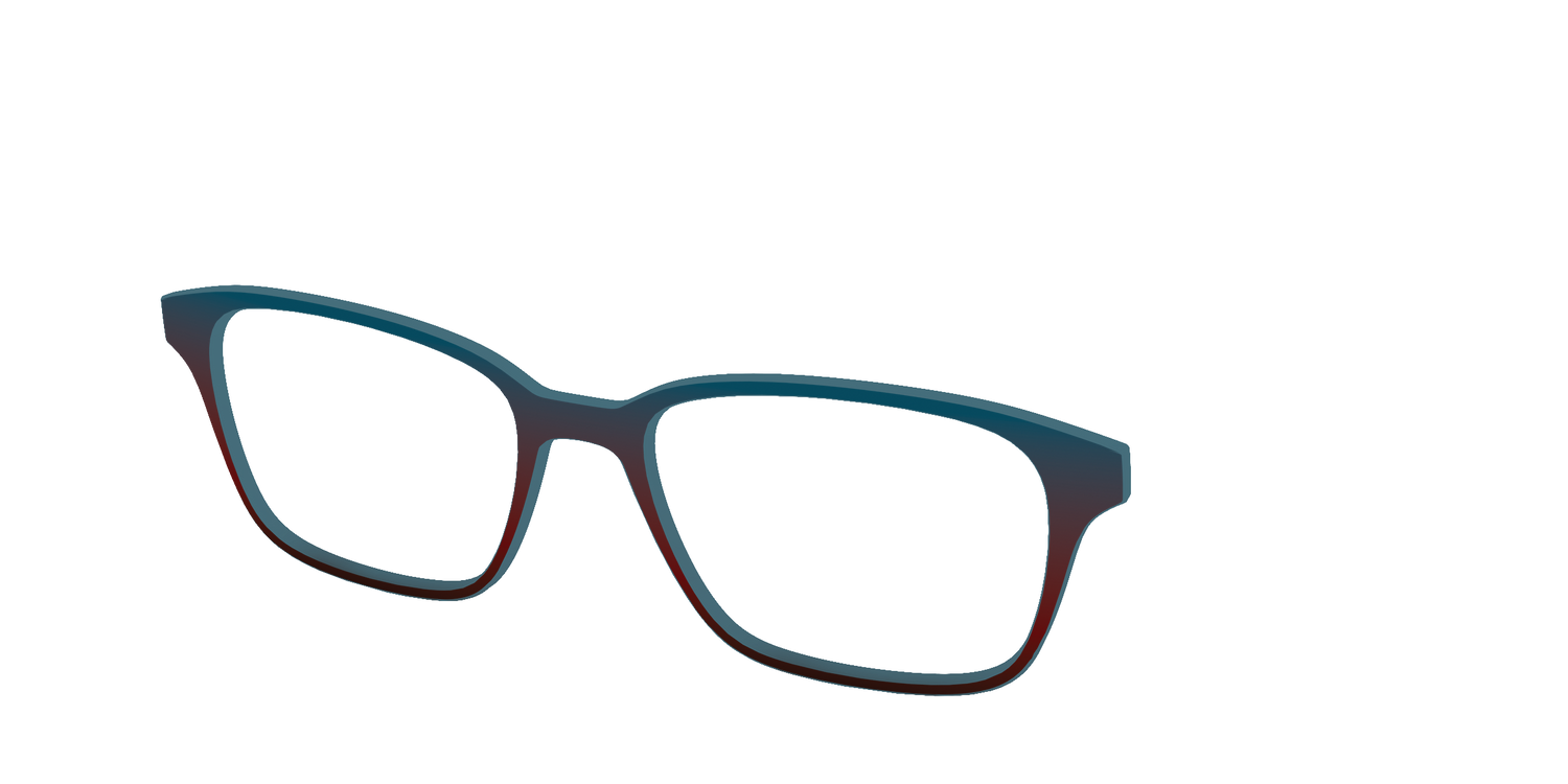 The Teal to Espresso Gradient - Angle Top Image - Pair Eyewear