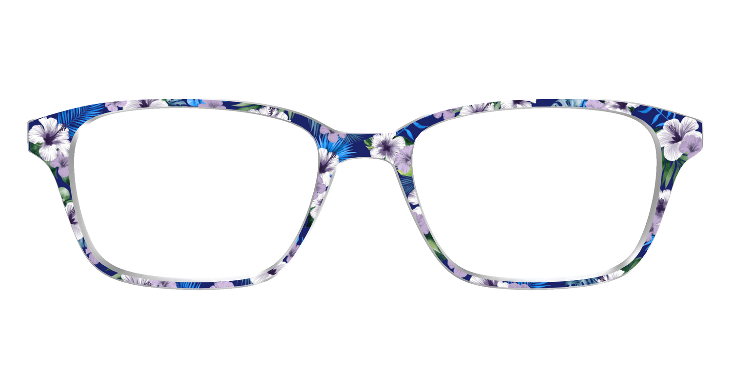 The Tropical Blue Blossoms - Front Top Image - Pair Eyewear