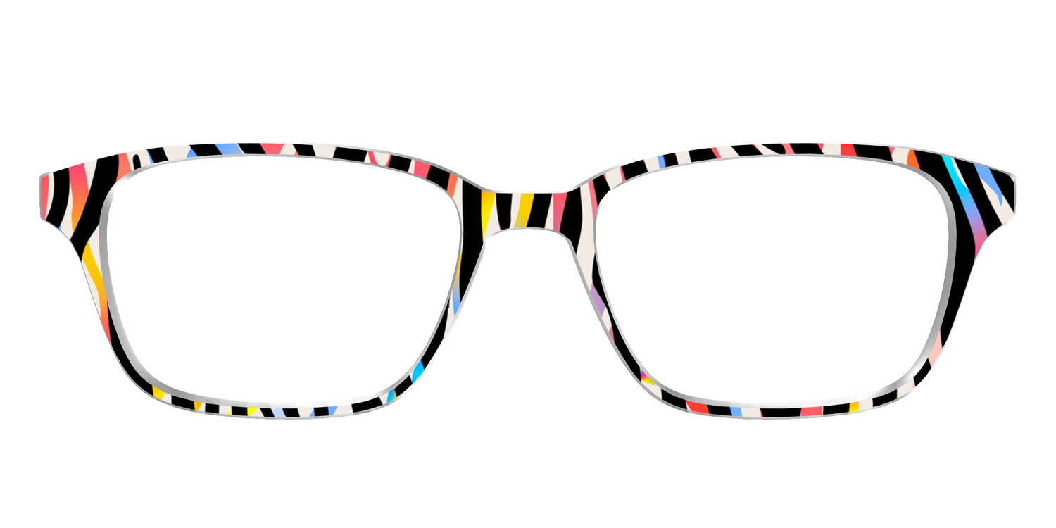 The Vivid Zebra Stripes - Front Top Image - Pair Eyewear
