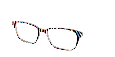 The Vivid Zebra Stripes - Angle Top Thumbnail - Pair Eyewear