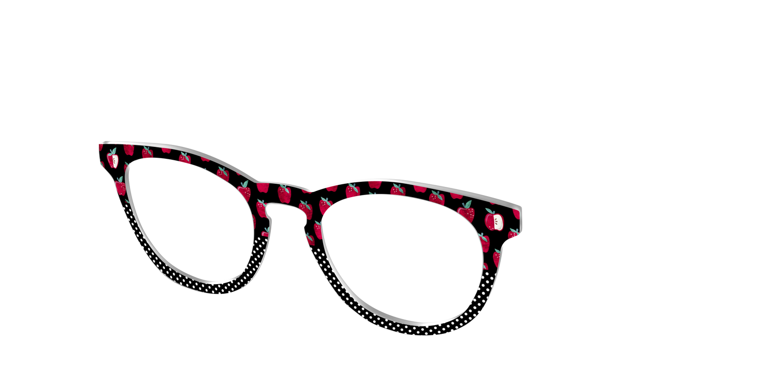 The Apple Polka Dot Split - Angle Top Image - Pair Eyewear