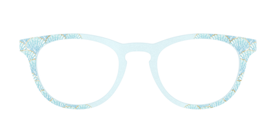 The Aquamarine Shells Shimmer with Gold Foil - Front Top Thumbnail - Pair Eyewear