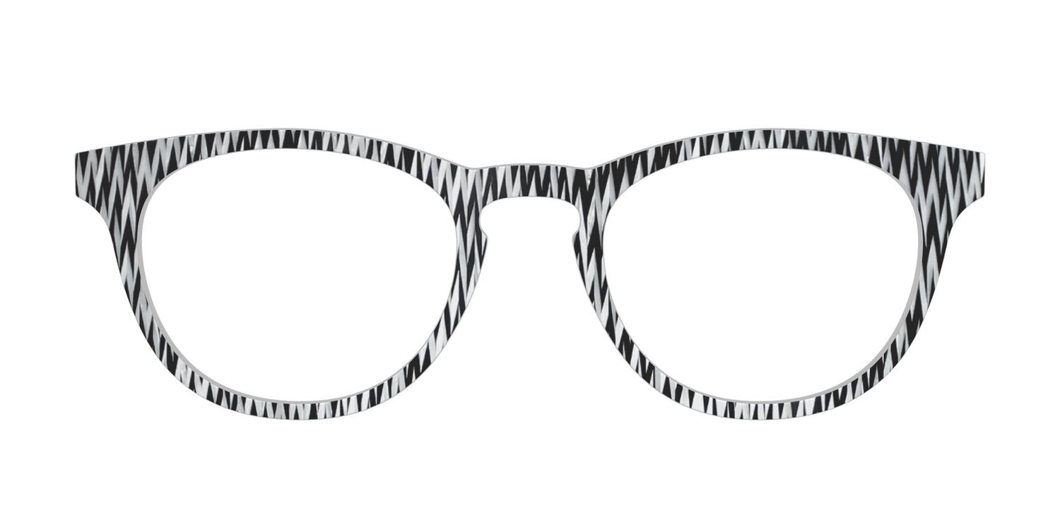 The B&W Chevron - Front Top Image - Pair Eyewear