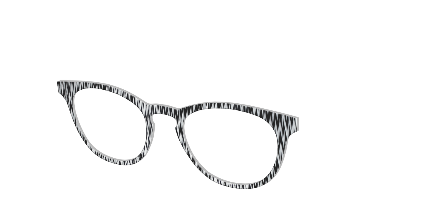 The B&W Chevron - Angle Top Image - Pair Eyewear
