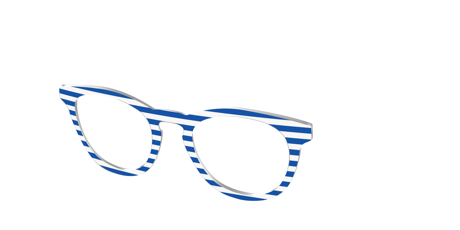 The Beach Umbrella Stripes - Angle Top Image - Pair Eyewear