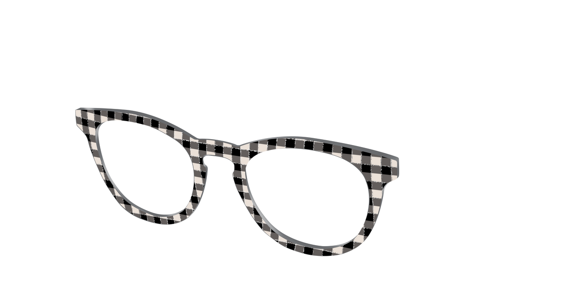 The Black Buffalo Check with Glitter - Angle Top Image - Pair Eyewear