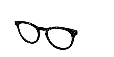 The Black Holographic Flakes - Angle Top Thumbnail - Pair Eyewear