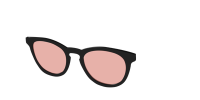 The Black With Coral Pink Lens - Angle Top Thumbnail - Pair Eyewear