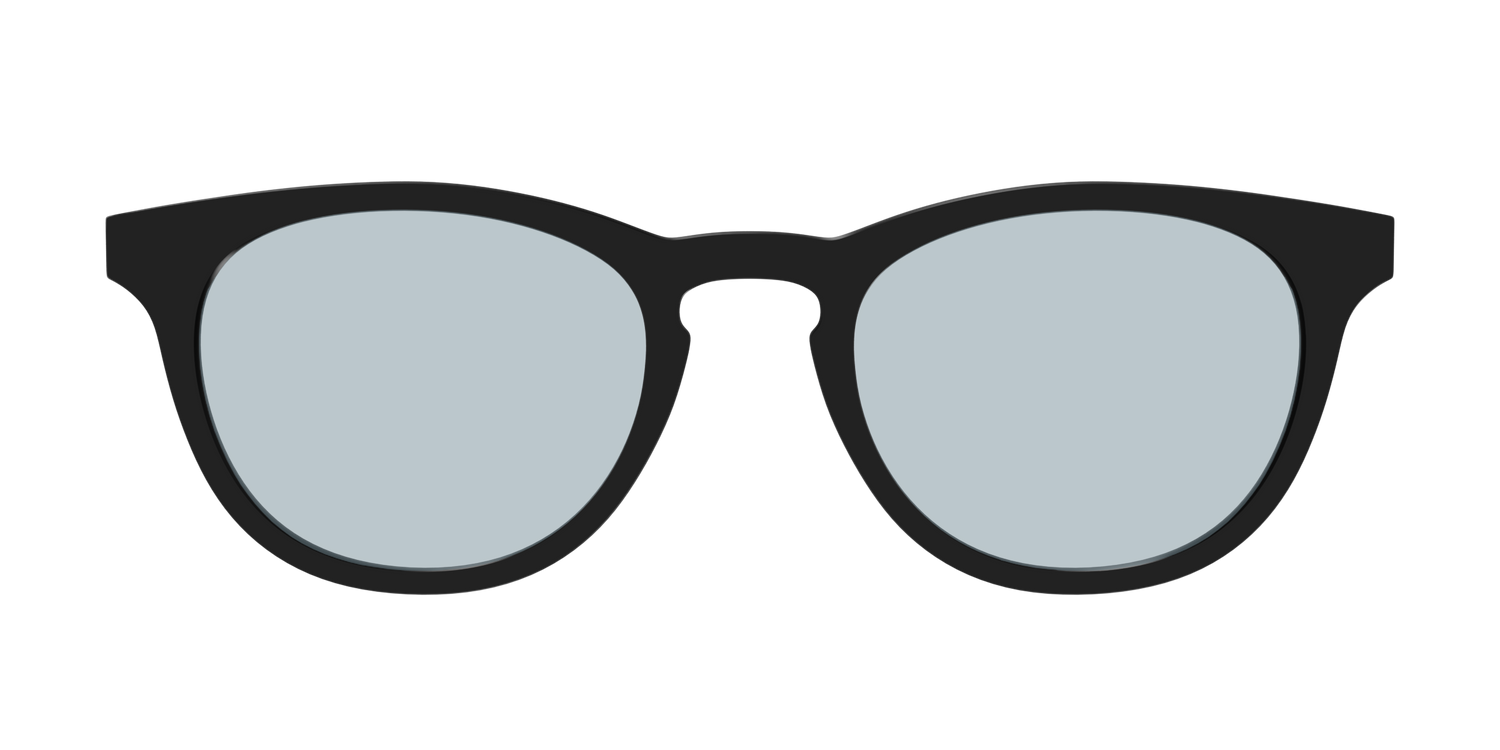 The Black With Slate Blue Lens - Front Top Image - Pair Eyewear